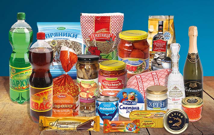 Russische Produkte Mix Markt