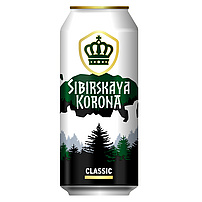 Bier "Sibirskaja Korona Classik" hell, pasteurisiert, 5,3% vol.