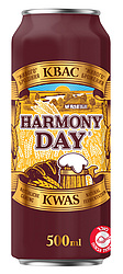 "HARMONY DAY" Alkoholfreies Malzgetränk "Kwas", pasteurisiert. Natürliche Gärung.