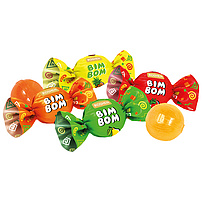 Hartkaramelle "Bim Bom" mit aromatisierter Füllung (18%) in Geschmacksrichtungen: Erdbeere, Ananas, Birne /lose