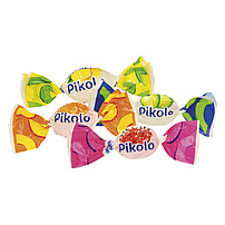 "Pikolo" Mini caramels au goût de citron, orange, framboise et pomme.