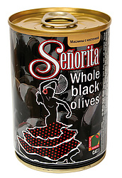 Schwarze Oliven "Senorita" mit Stein