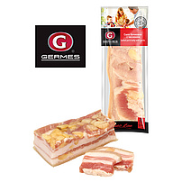 Schweinespeck mit Knoblauch "Salo Botschkowoe s tschesnokom", gepökelt