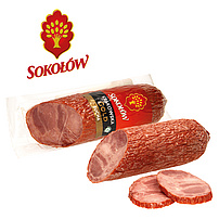 Schweinefleischwurst mit Rindfleisch "KRAKOWSKA". Geraeuchert, gebrueht, getrocknet.