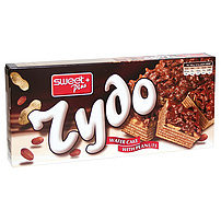 Waffeltorte mit Kakaocreme (45,3%) und gehackten Erdnüssen (19%) in kakaohaltiger Fettglasur (25%) "RYDO"