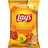 Kartoffelchips "Lays Sweet Paprika" scharf gewürzt mit süßem Paprika-Geschmack