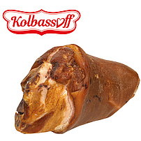Vordere Schweinshaxe, gepökelt, gekocht und geräuchert