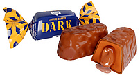 Konfekt "Dark" mit Füllung mit Kaffeegeschmack 17,2% in kakaohaltiger Fettglasur 15% /lose