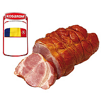 Schweinenacken "Muschi Tiganesc Kosarom" gebrüht und geräuchert, mit Schweinekollagen und Fleischaroma