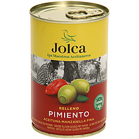 Gefüllte grüne Oliven mit Paprika