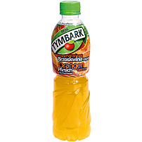Erfrischungsgetränk mit Orangen- und Pfirsichsaft aus Fruchtsaftkonzentraten. Mit Zucker und Süßungsmittel. Pasteurisiert.