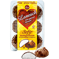 Mousse "Lanesch" sa aromom vanilije, presvučen masnom glazurom na bazi kakaa