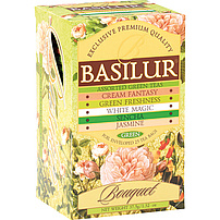 Teemischung aus 5 Sorten Grüner Tee "Basilur Bouquet Collection", 25 Teebeutel