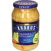 Sauerkraut mit Karotten. Pasteurisiert.