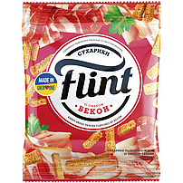 "Flint" - Snack aus Weizenbrot mit Speckgeschmack und Raucharoma verfeinert