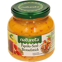 Paprika-Senf-Brotaufstrich. Pasteurisiert.