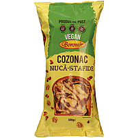 "Cozonac Nuca-Stafide – Vegan – Produs de post" - Pâtisserie en pâte levée avec 35% de fourrage aux noix et raisins secs