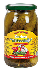 Eingelegte Gurken "Malosolnije" nach Kasaken-Art, scharf