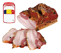 "Piept de porc acasa" - Schweinebauch, gebrüht, gepöklet und geräuchert, nach rumänischer Art