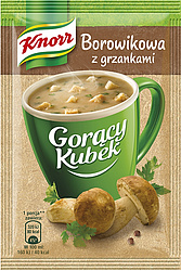 Knorr Heiße Tasse- Instant-Steinpilzsuppe mit Croutons