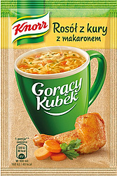 Knorr Heiße Tasse Instant-Nudelsuppe mit Hähnchengeschmack