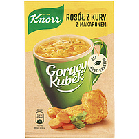 Knorr Heiße Tasse Instant-Nudelsuppe mit Hähnchengeschmack