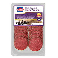 Pfeffer-Rindersalami mit Truthan- und Hähnchenfleisch, geräuchert