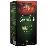 Schwarzer Tee "Greenfield Kenyan Sunrise", 25 x 2g. Doppelkammerbeutel im Einzelkuvert.