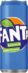 Erfrischungsgetraenk "Fanta Zitrone Holunderbluete" mit Zitronen- und Holunderbluetengeschmack
