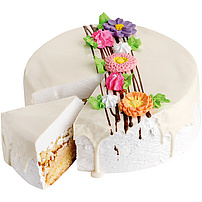 Torta sa belom glazurom, smrznuta