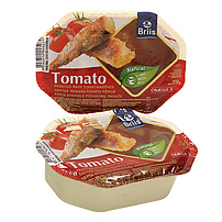 Panierter Hering (Strömling) gebraten in tomatenhaltiger Soße (36%)