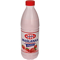 Polnisches fermentiertes Milcherzeugnis aus Buttermilch und Milch mit Erdbeergeschmack "Maslanka", 1,5% Fett