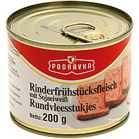 Rinderfrühstücksfleisch mit Sojaeiweiss