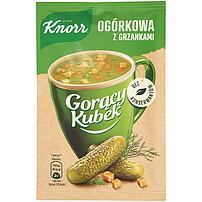 Knorr Hot Cup- Schnelle Gurkensuppe mit Knusper-Croutons