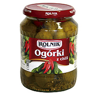 Eingelegte Gurken mit Chili "Ogorki z chili"