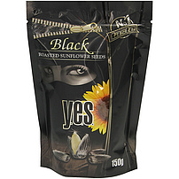 Schwarze Sonnenblumenkerne "YES" mit Schale,  geröstet