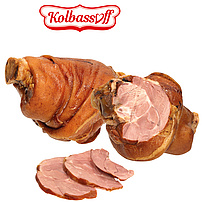 Hintere Schweinshaxe, gepökelt, gekocht und geräuchert