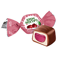 Konfekt "Konti Cream Joghurt" mit Füllung mit Kirsch-Geschmack 28,2% in kakaohaltiger Fettglasur 20% /lose