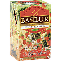 "Basilur Wild Strawberry" Grüner Ceylon Tee, aromatisiert- Walderdbeere.