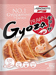 Japanische Teigtaschen mit Garnelenfüllung "Gyoza", tiefgefroren