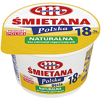 "Smietana Polska Naturalna" Saure Sahne, 18% Fett.