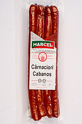 Brühwürstchen "Carnaciori Cabanos", mittelgrobzerkleinert, mit Sojaeiweißisolat und Erbseneiweißhydrolisat, geräuchert
