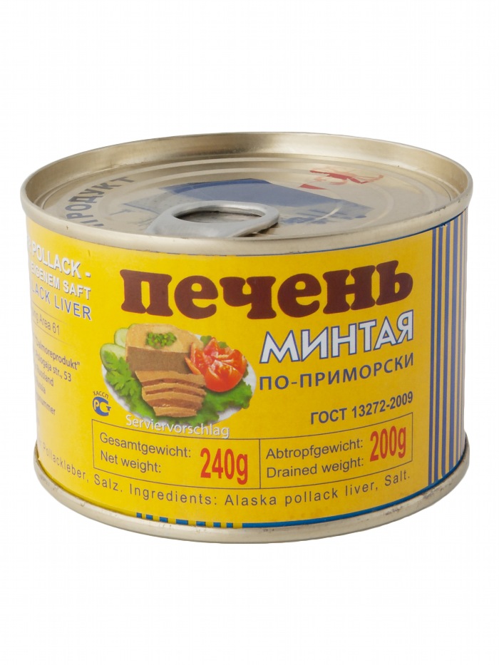 Печень минтая, натуральная Камчаттралфлот, 185 г - купить по выгодной цене в инт