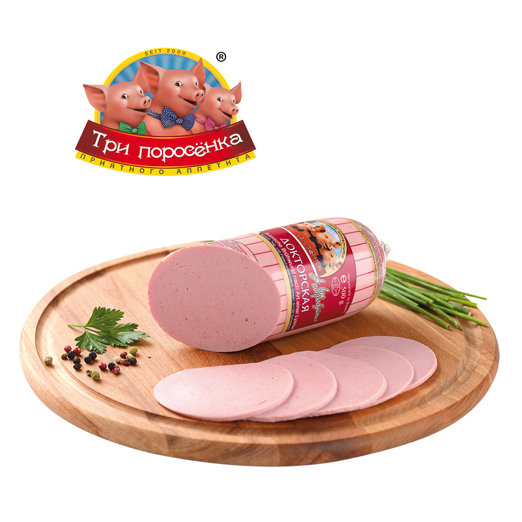 Fleischwurst "Doktorskaja" einfach mit Trinkwasser und Kartoffelstärke