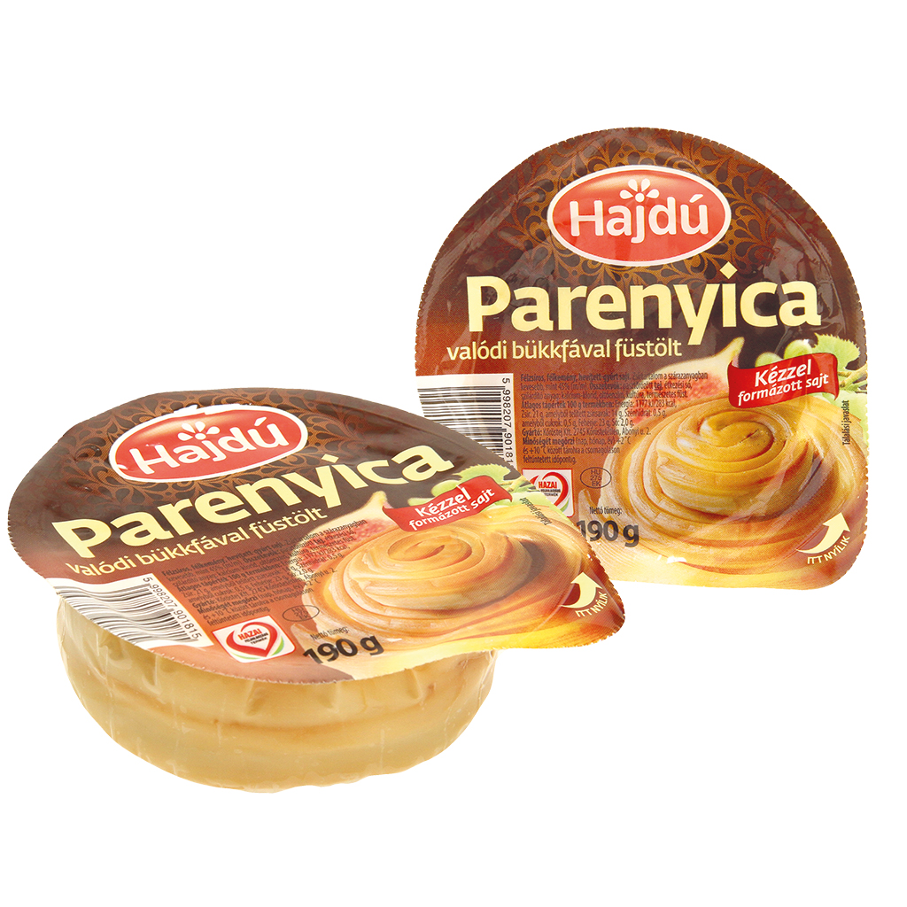 Ungarischer Pasta filata Käse "Parenyica", geräuchert 45% Fett i.Tr.