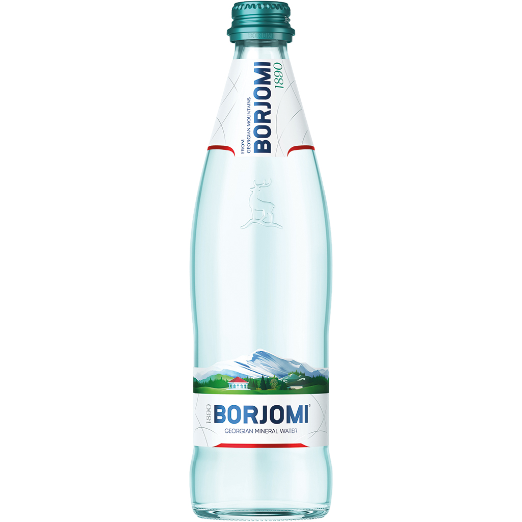 Natürliches Mineralwasser mit Kohlensäuren versetzt "Borjomi"