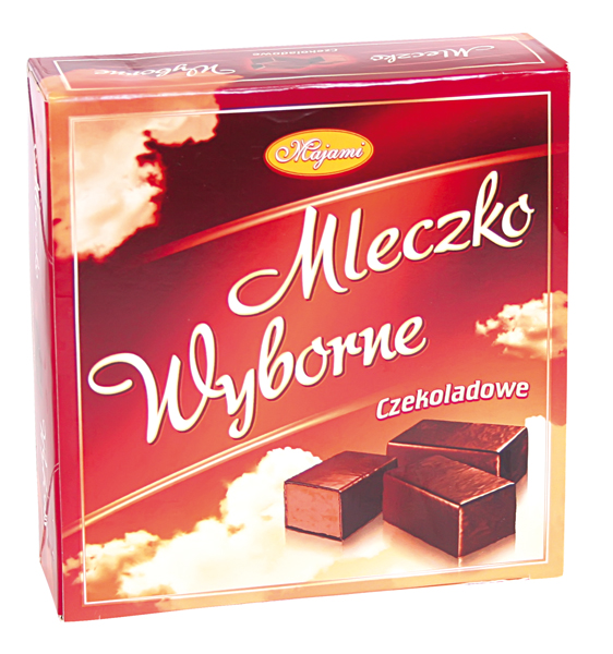 Schaumzuckerwarekonfekt mit Schokogeschmack in Schokolade "Mleczko Wyborne"