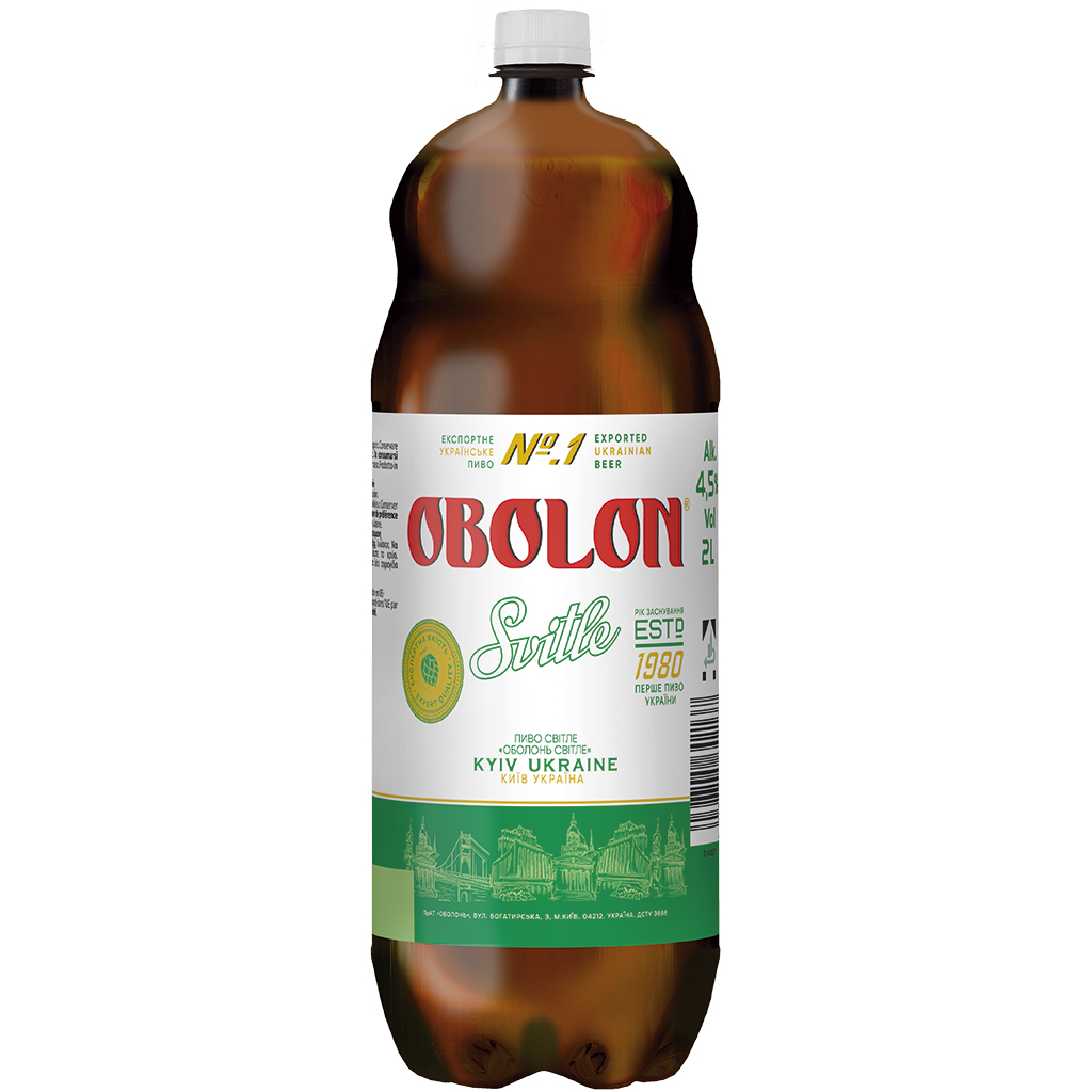 Bier "Obolon" hell, pasteurisiert 4,5% vol.