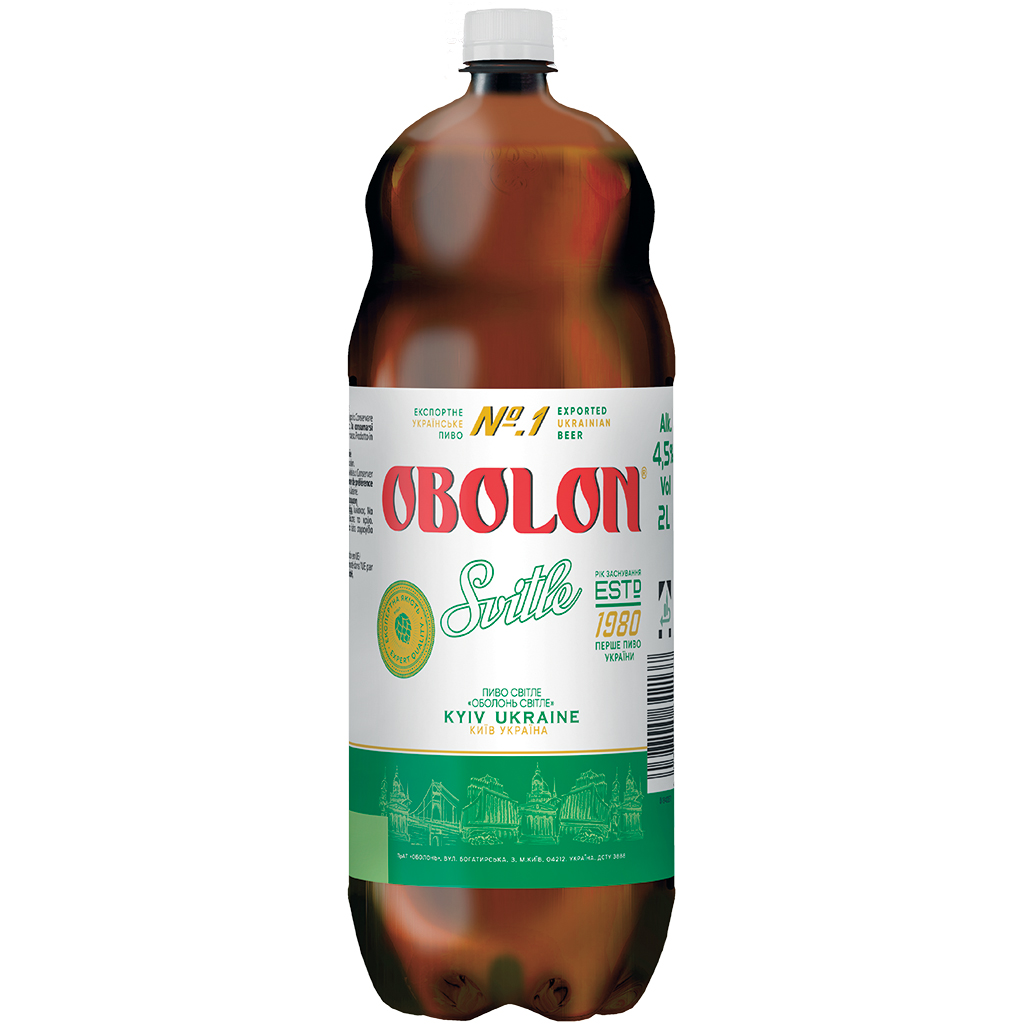 Bier "Obolon" hell, pasteurisiert 4,5% vol.