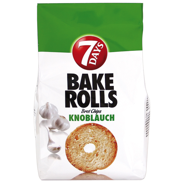 Knusprige Brot-Chips mit Knoblauchgeschmack